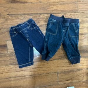 Two pair of baby boy jeans
